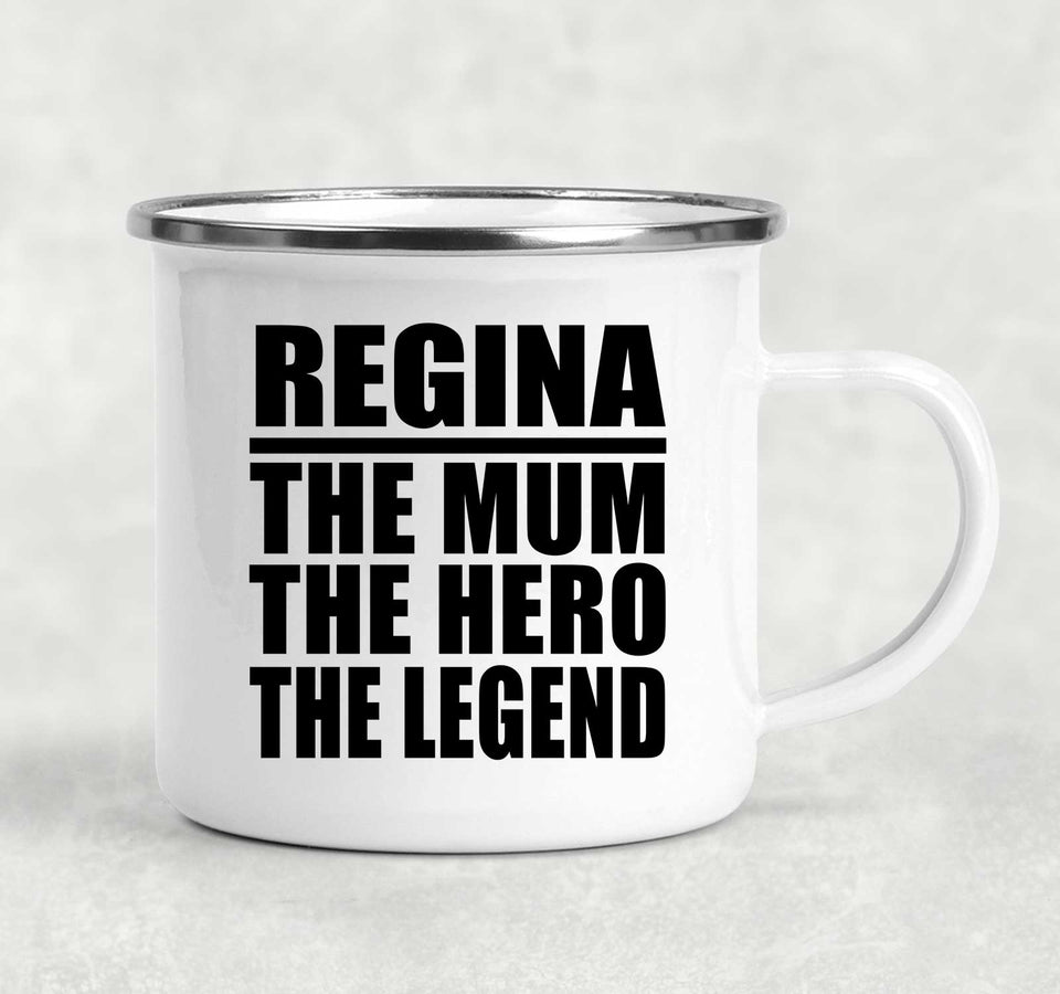 Regina The Mum The Hero The Legend - 12oz Camping Mug