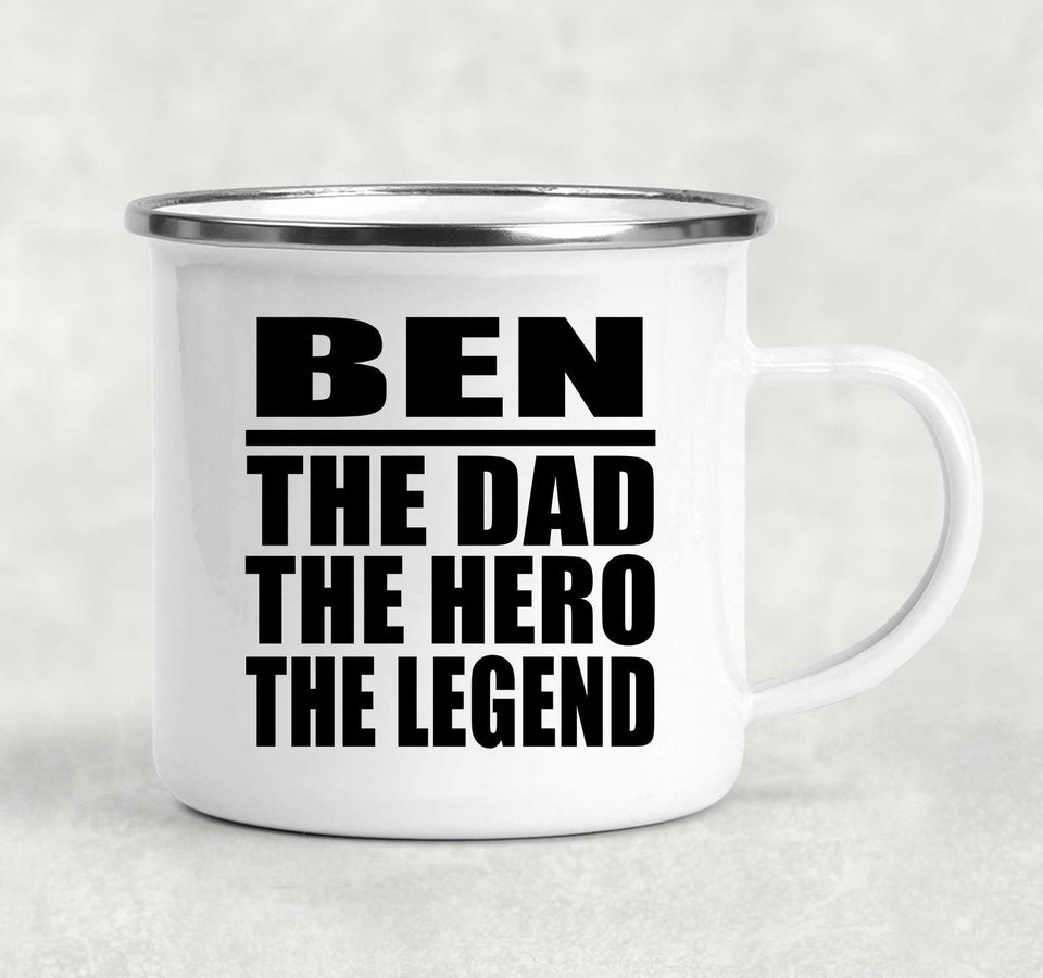 Ben The Dad The Hero The Legend - 12oz Camping Mug