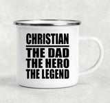 Christian The Dad The Hero The Legend - 12oz Camping Mug
