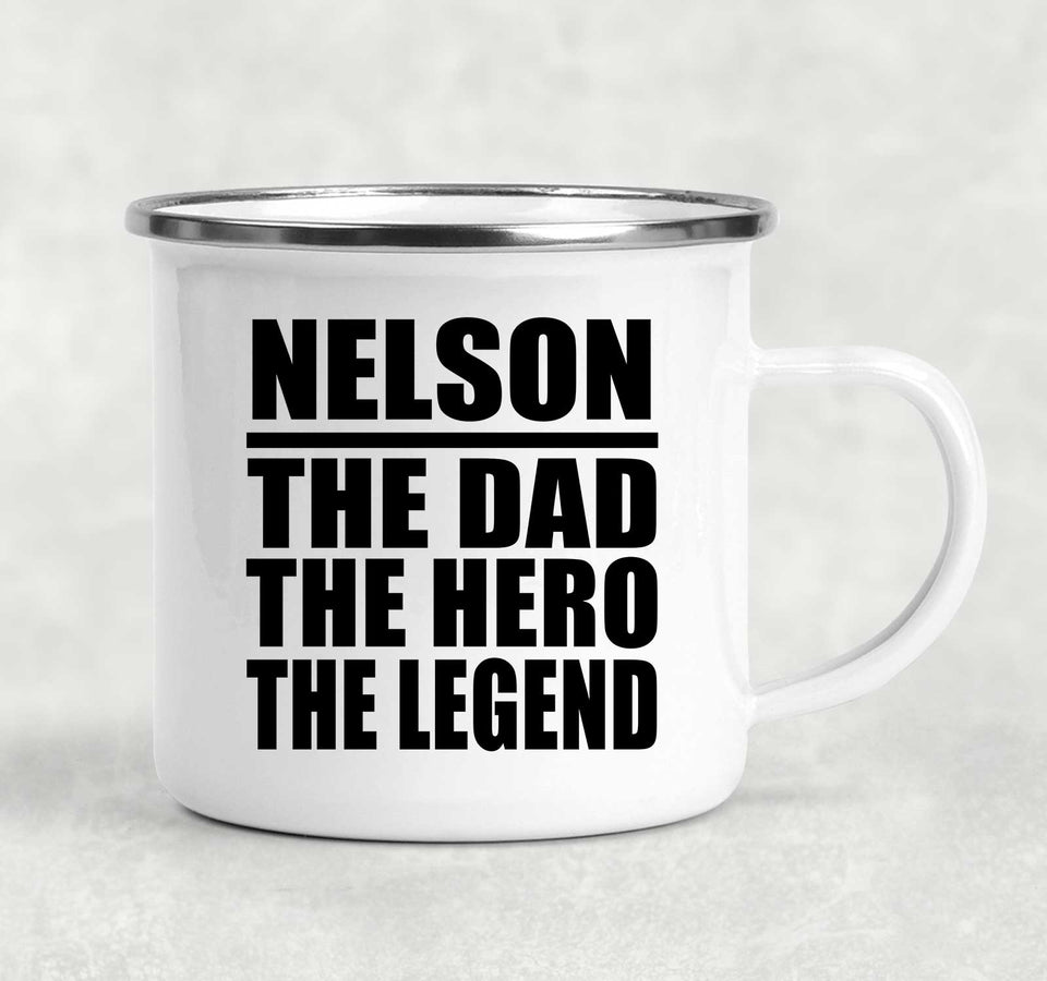 Nelson The Dad The Hero The Legend - 12oz Camping Mug