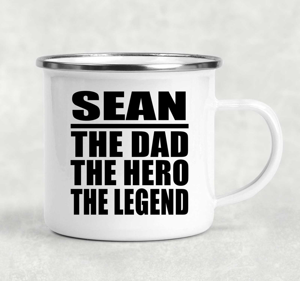 Sean The Dad The Hero The Legend - 12oz Camping Mug