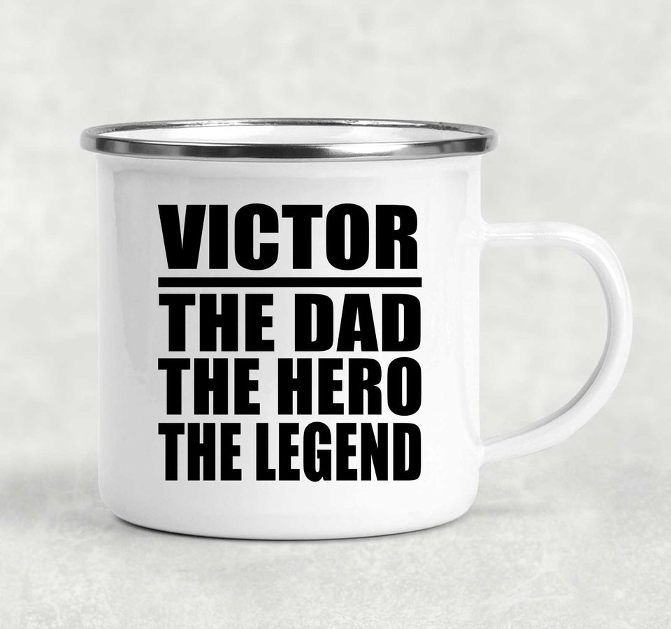 Victor The Dad The Hero The Legend - 12oz Camping Mug