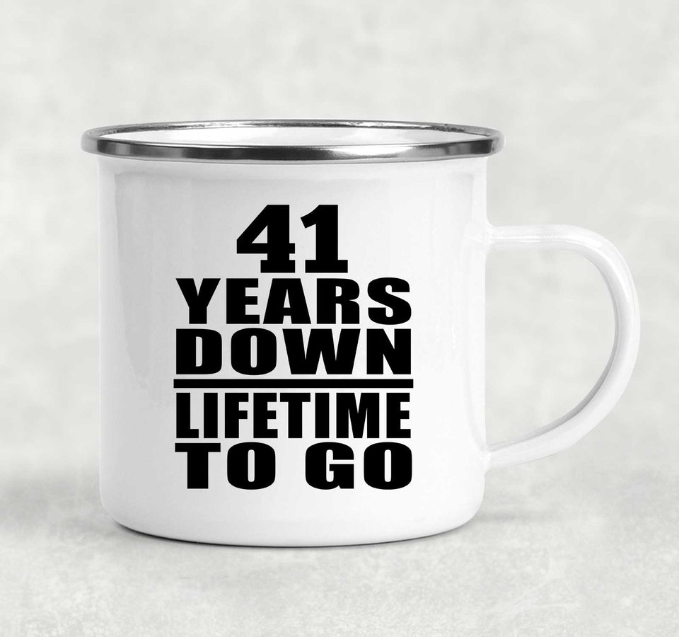 41st Anniversary 41 Years Down Lifetime To Go - 12oz Camping Mug
