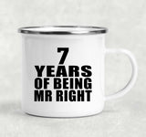 7th Anniversary 7 Years Of Being Mr Right - 12oz Camping Mug