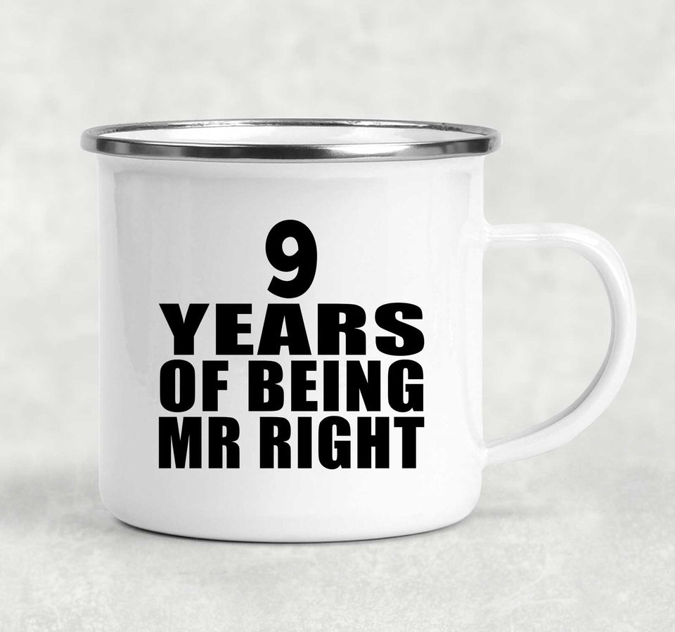 9th Anniversary 9 Years Of Being Mr Right - 12oz Camping Mug