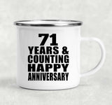 Happy 71st Anniversary 71 Years & Counting - 12oz Camping Mug