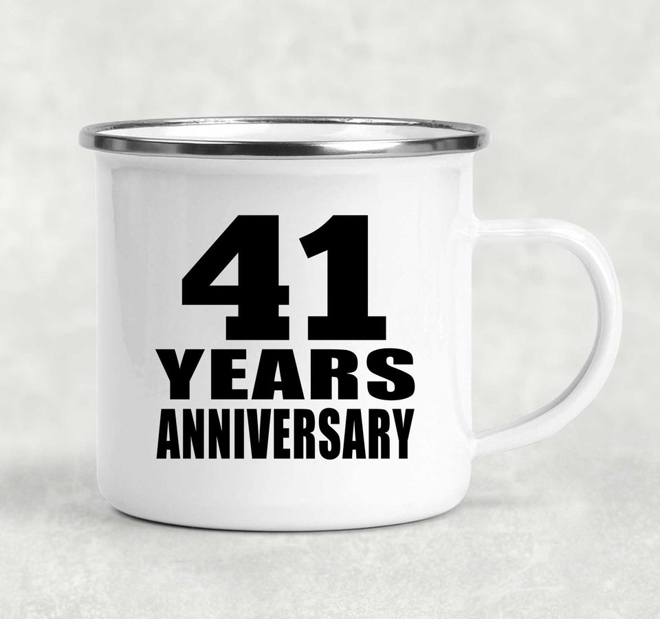 41st Anniversary 41 Years - 12oz Camping Mug