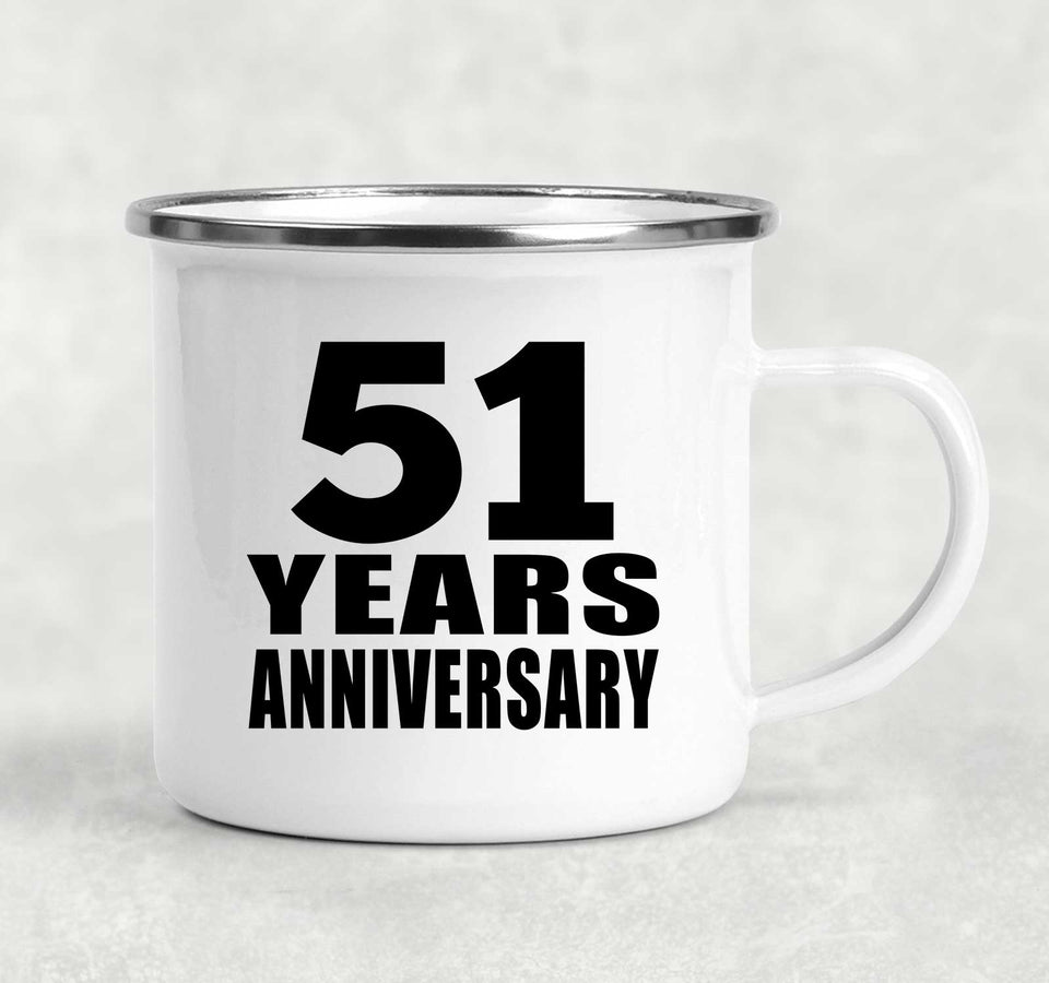51st Anniversary 51 Years - 12oz Camping Mug