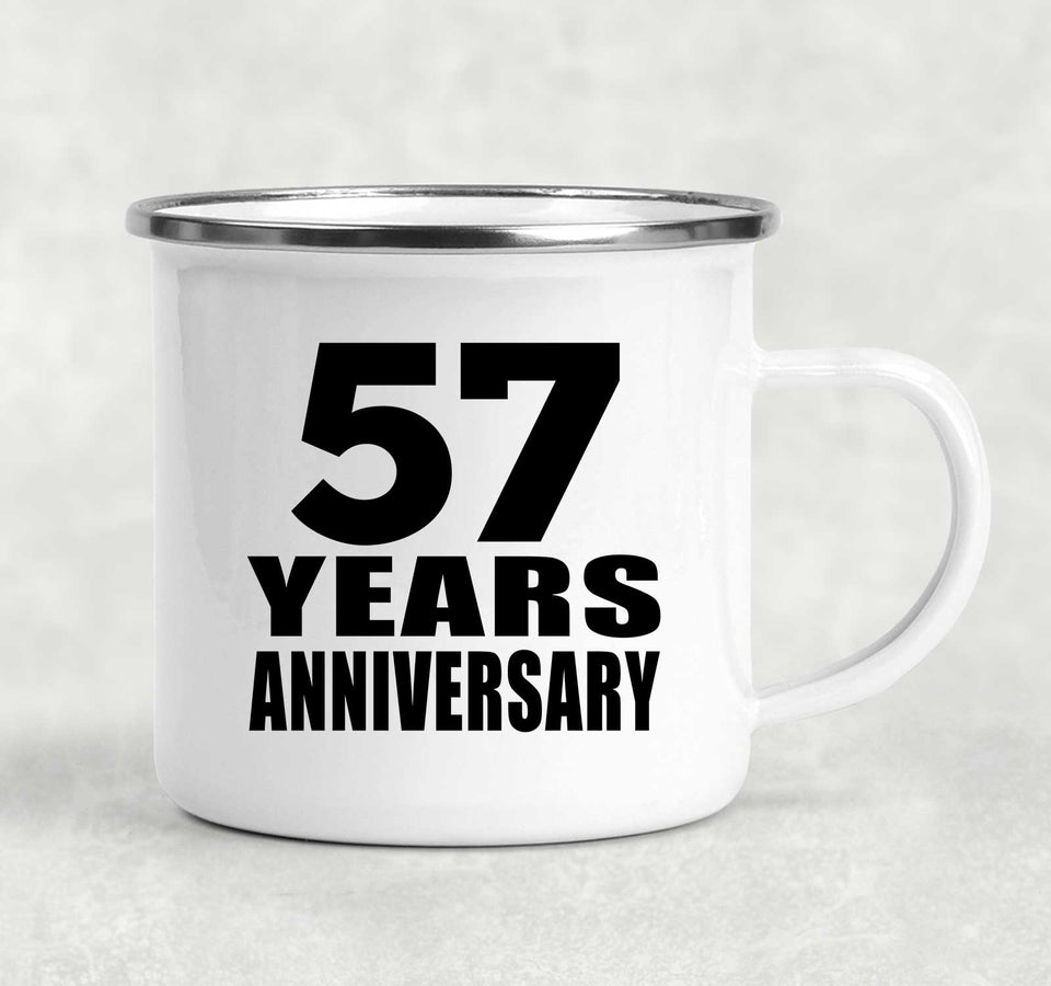 57th Anniversary 57 Years - 12oz Camping Mug