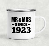 101st Anniversary Mr & Mrs Since 1923 - 12oz Camping Mug