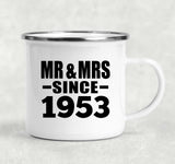 71st Anniversary Mr & Mrs Since 1953 - 12oz Camping Mug