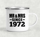 52nd Anniversary Mr & Mrs Since 1972 - 12oz Camping Mug