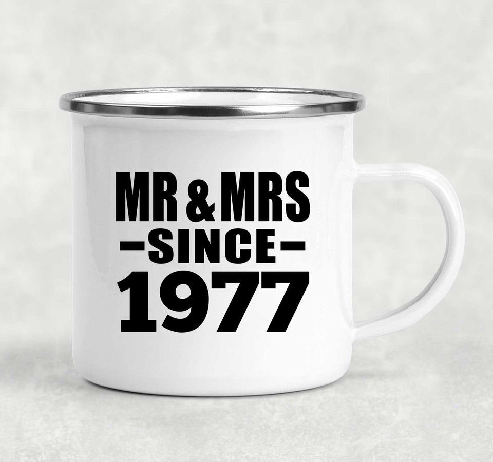 47th Anniversary Mr & Mrs Since 1977 - 12oz Camping Mug