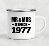 47th Anniversary Mr & Mrs Since 1977 - 12oz Camping Mug