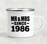 38th Anniversary Mr & Mrs Since 1986 - 12oz Camping Mug