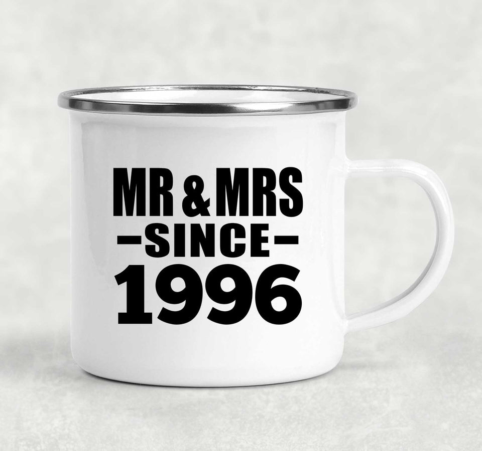 28th Anniversary Mr & Mrs Since 1996 - 12oz Camping Mug