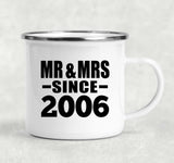 18th Anniversary Mr & Mrs Since 2006 - 12oz Camping Mug