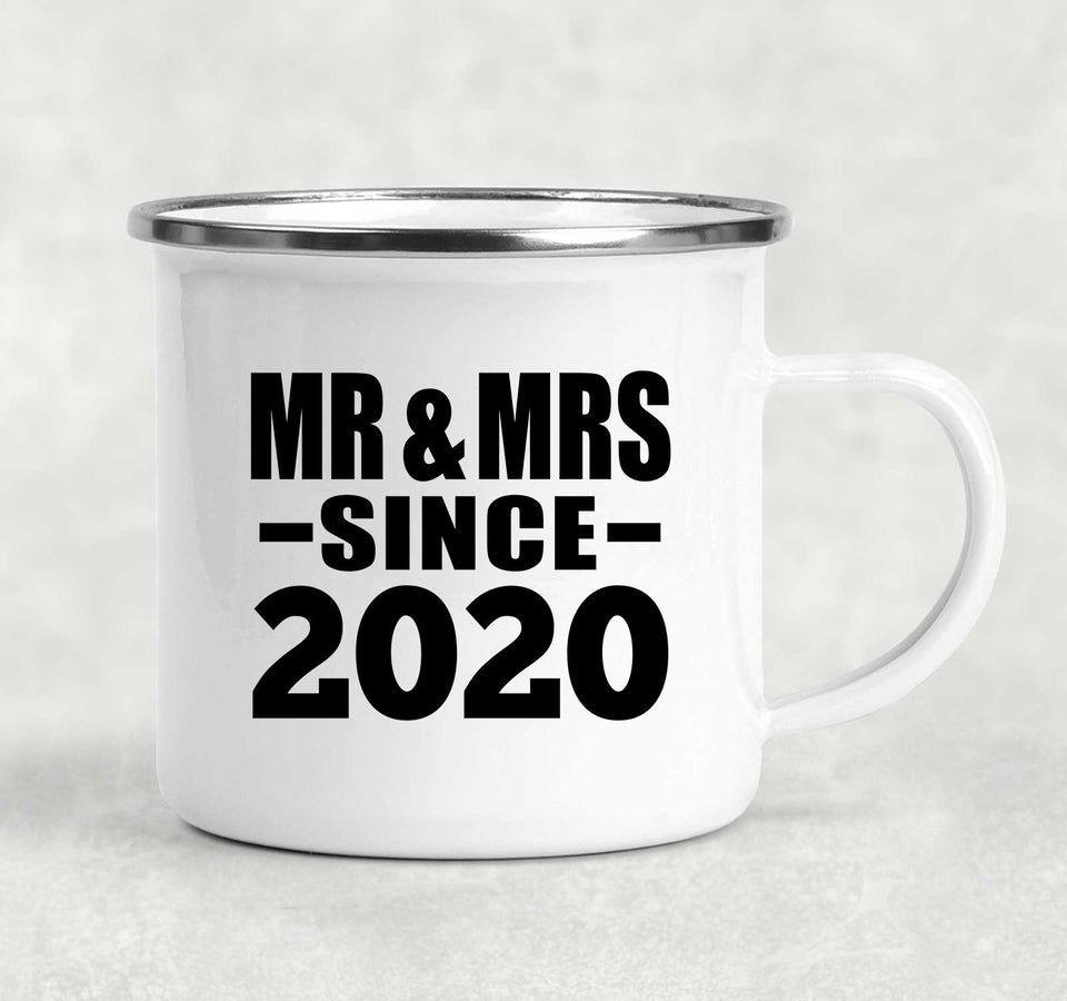 4th Anniversary Mr & Mrs Since 2020 - 12oz Camping Mug