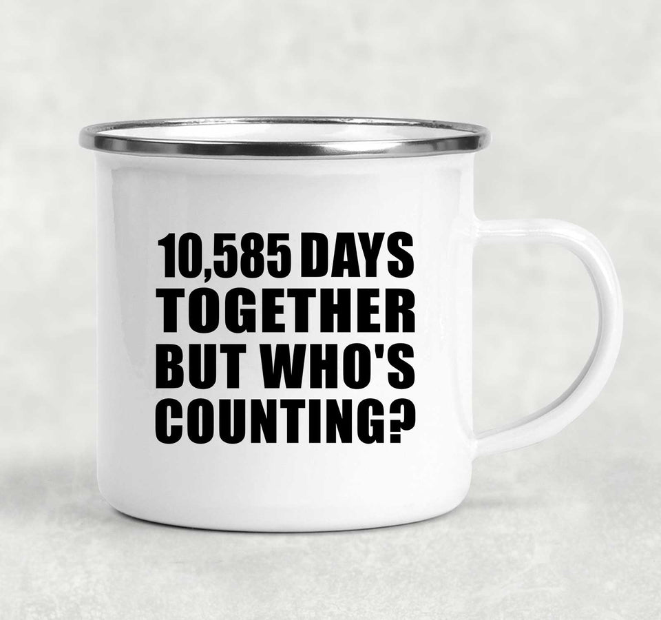 29th Anniversary 10,585 Days Together Who's Counting - 12oz Camping Mug