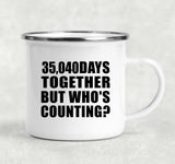 96th Anniversary 35,040 Days Together Who's Counting - 12oz Camping Mug