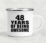 48th Birthday 48 Years Of Being Awesome - 12oz Camping Mug
