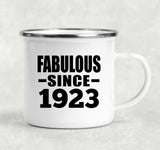 101st Birthday Fabulous Since 1923 - 12oz Camping Mug