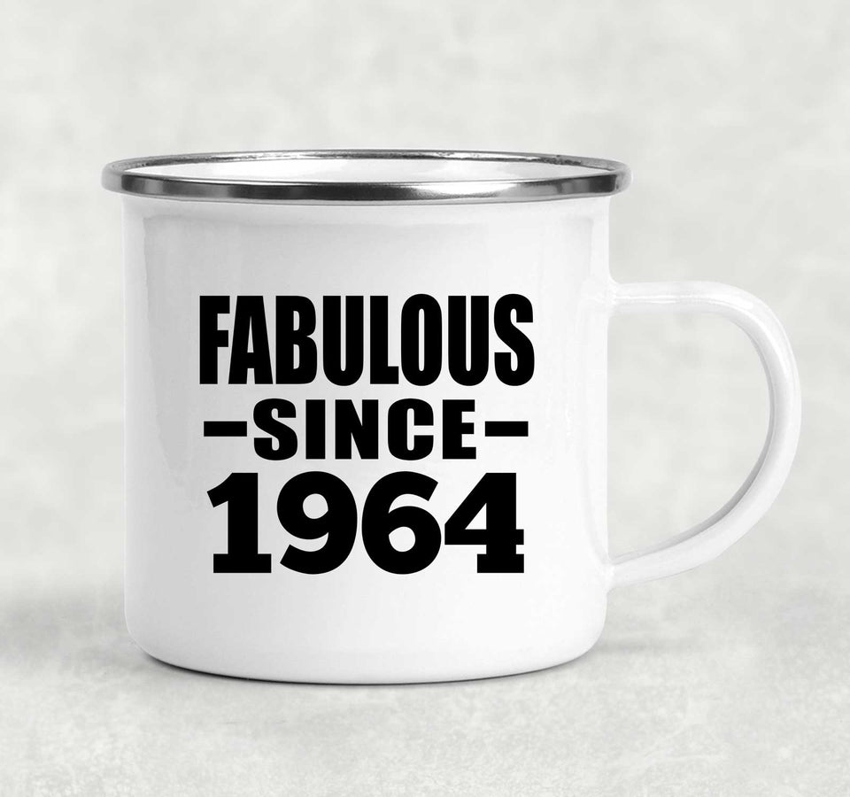 60th Birthday Fabulous Since 1964 - 12oz Camping Mug
