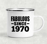 54th Birthday Fabulous Since 1970 - 12oz Camping Mug