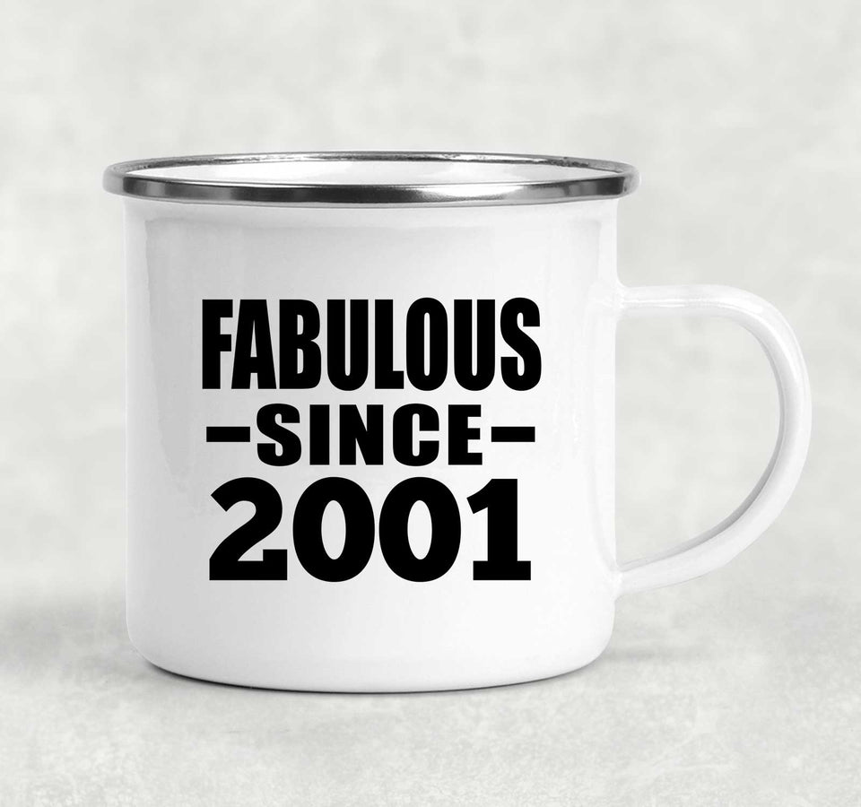 23rd Birthday Fabulous Since 2001 - 12oz Camping Mug