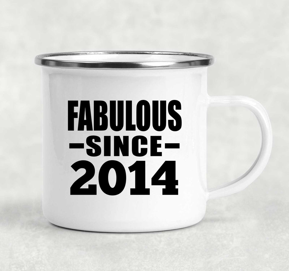 10th Birthday Fabulous Since 2014 - 12oz Camping Mug