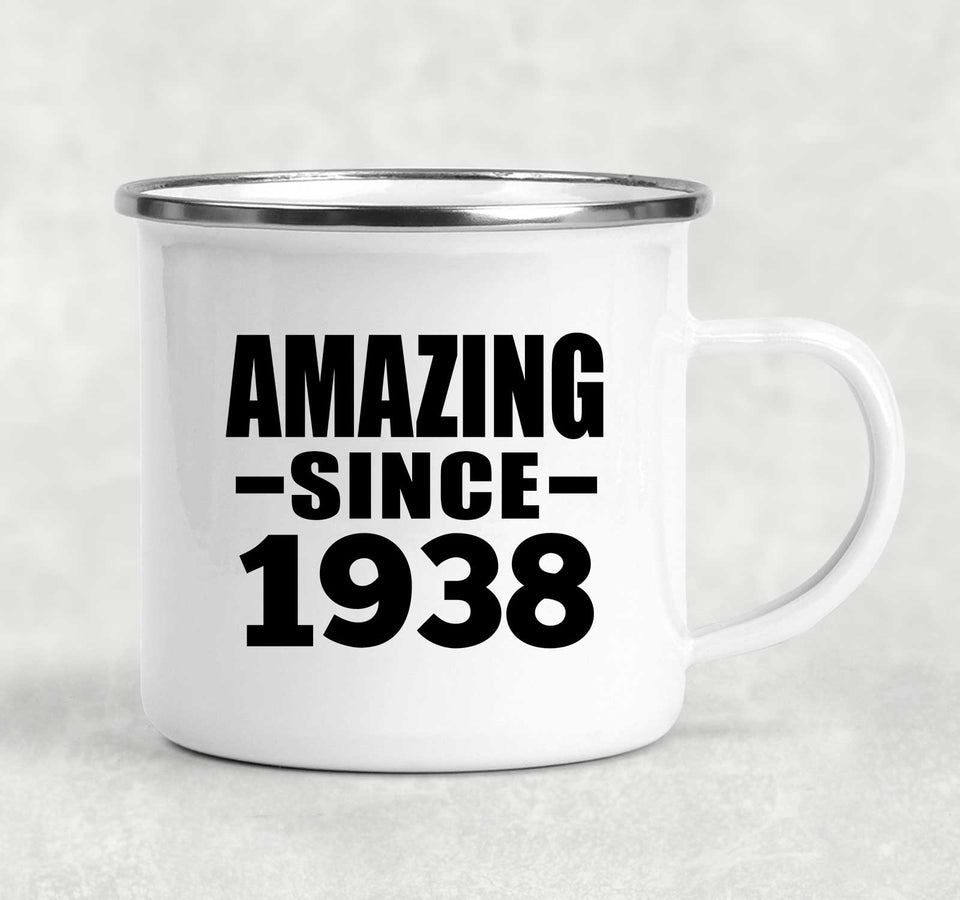 86th Birthday Amazing Since 1938 - 12oz Camping Mug