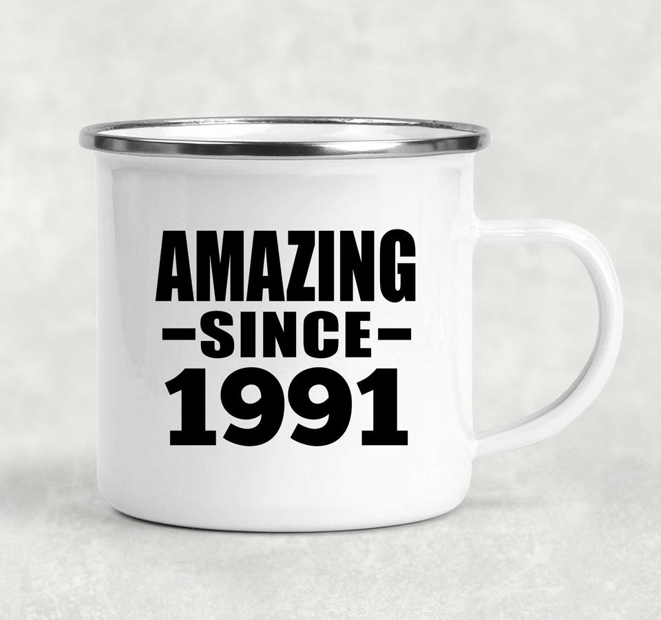 33rd Birthday Amazing Since 1991 - 12oz Camping Mug