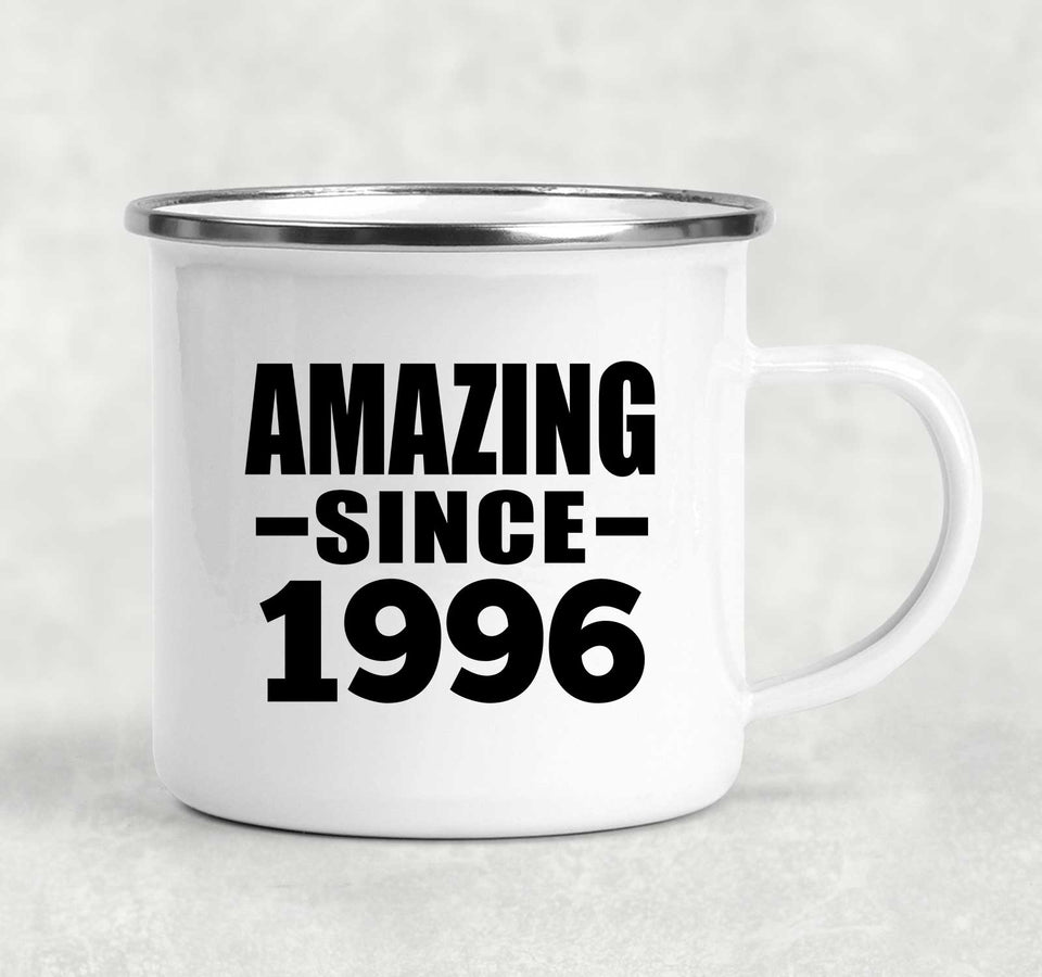 28th Birthday Amazing Since 1996 - 12oz Camping Mug