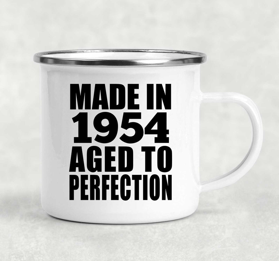 70th Birthday Made In 1954 Aged to Perfection - 12oz Camping Mug
