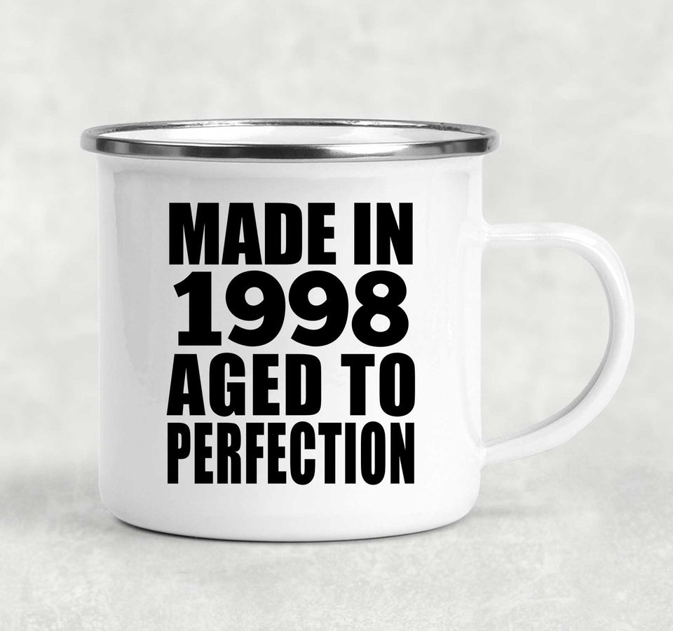 26th Birthday Made In 1998 Aged to Perfection - 12oz Camping Mug