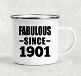 123rd Birthday Fabulous Since 1901 - 12oz Camping Mug