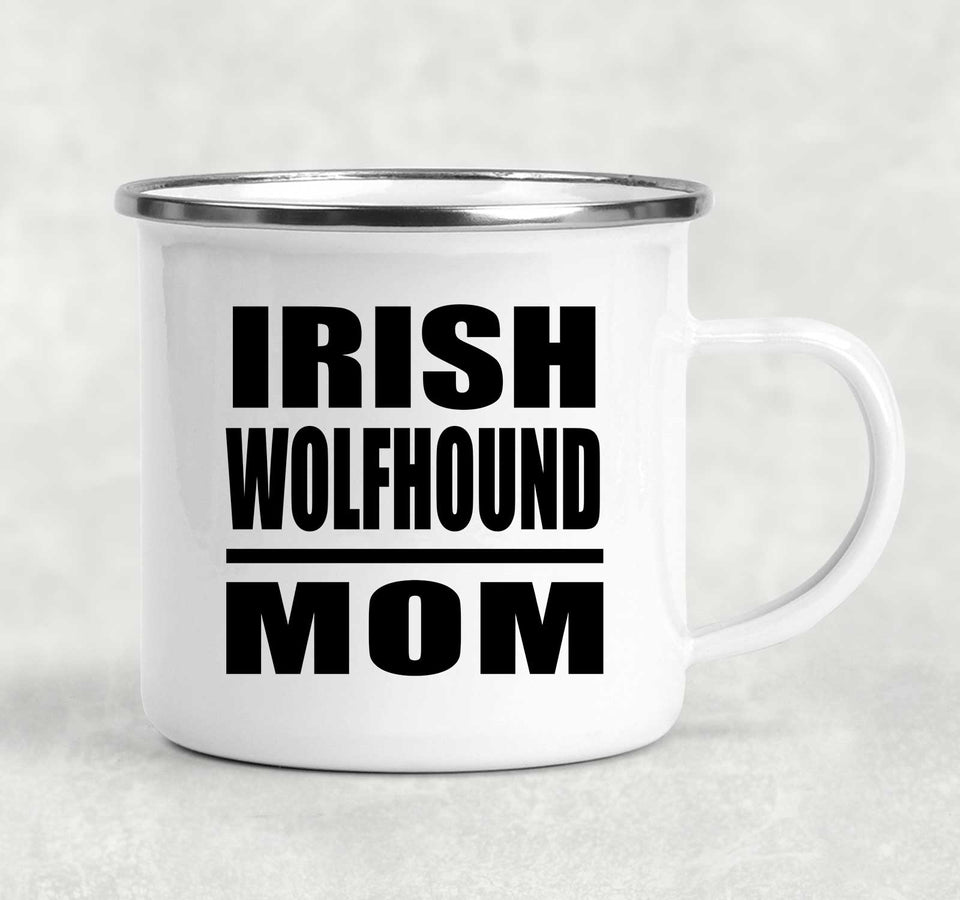Irish Wolfhound Mom - 12oz Camping Mug