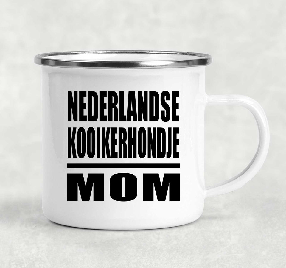 Nederlandse Kooikerhondje Mom - 12oz Camping Mug