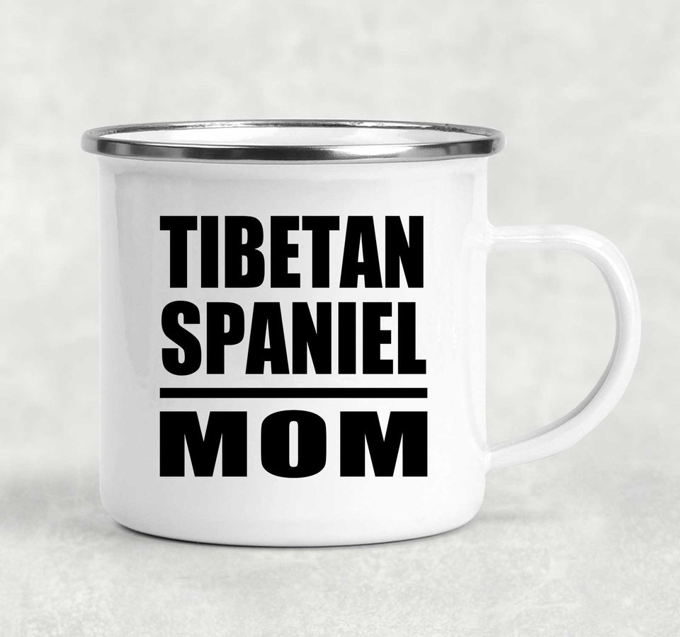 Tibetan Spaniel Mom - 12oz Camping Mug