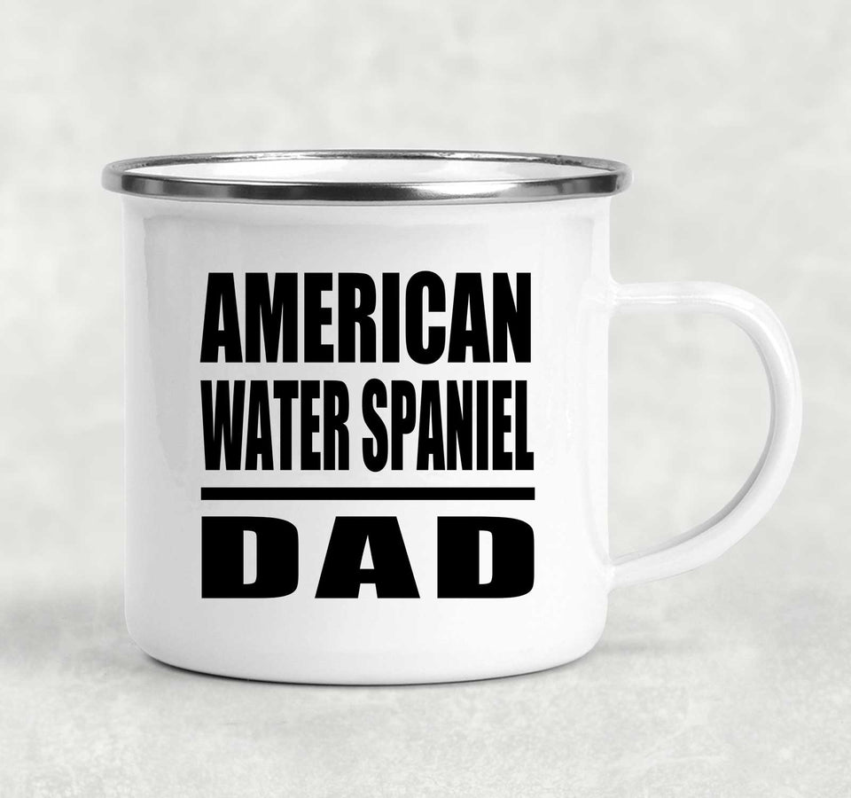 American Water Spaniel Dad - 12oz Camping Mug