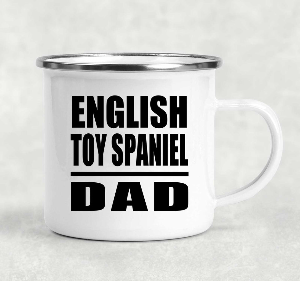 English Toy Spaniel Dad - 12oz Camping Mug