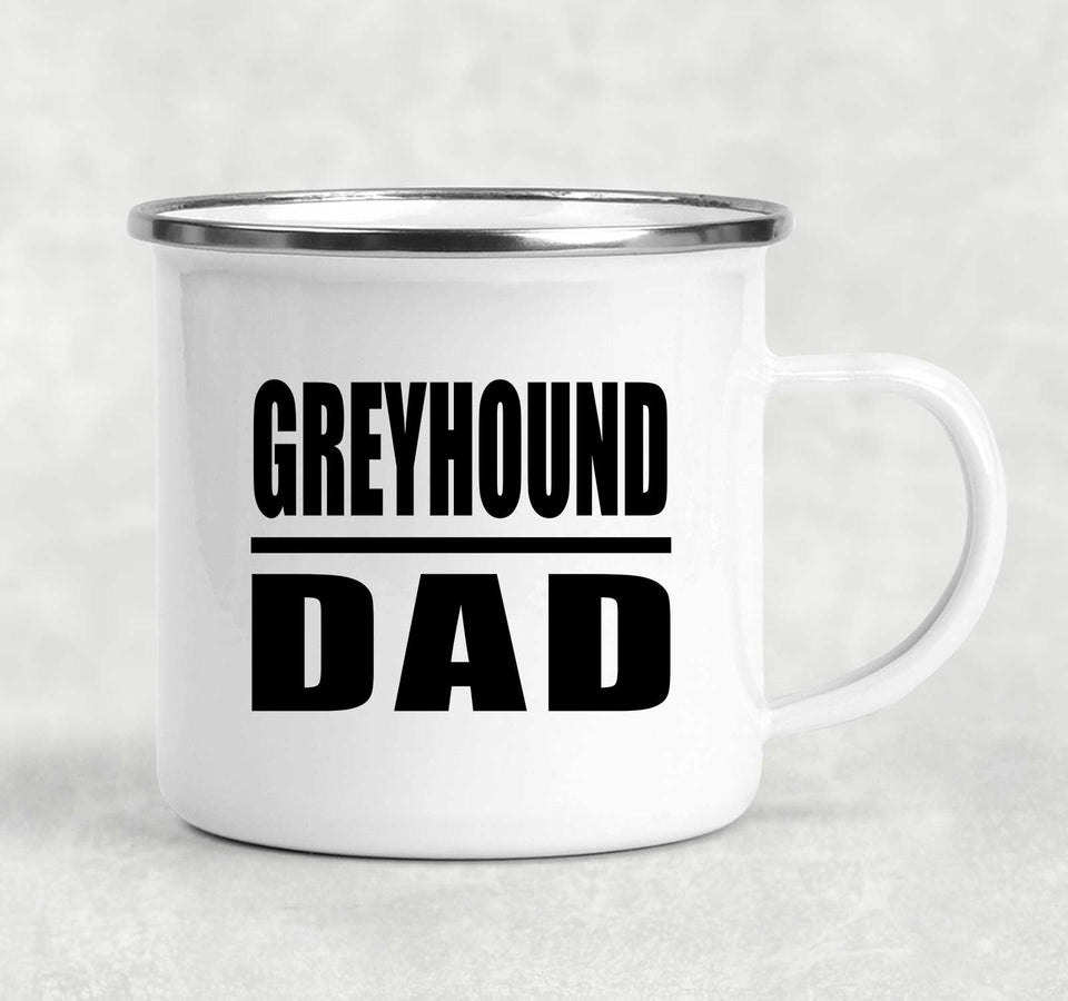 Greyhound Dad - 12oz Camping Mug