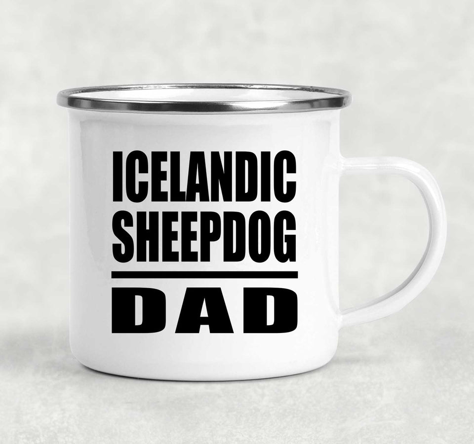 Icelandic Sheepdog Dad - 12oz Camping Mug