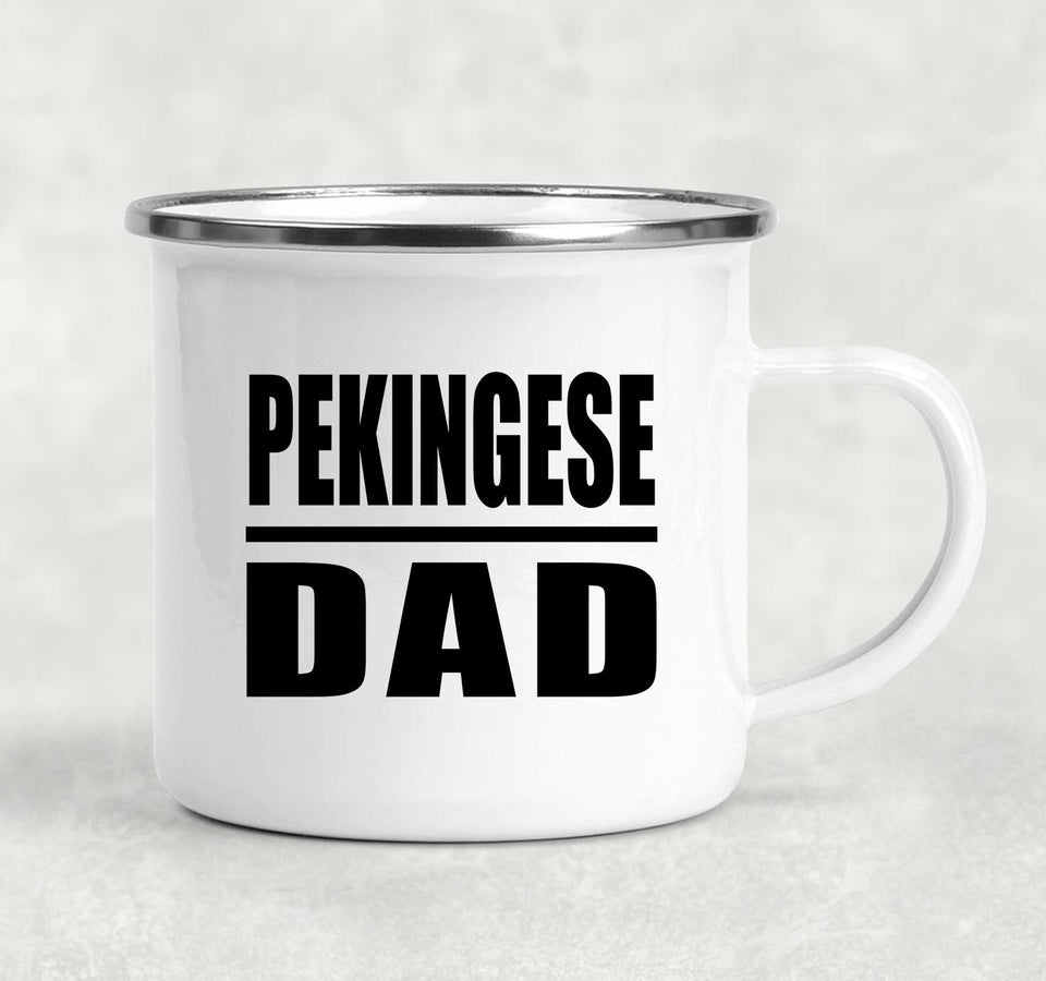 Pekingese Dad - 12oz Camping Mug