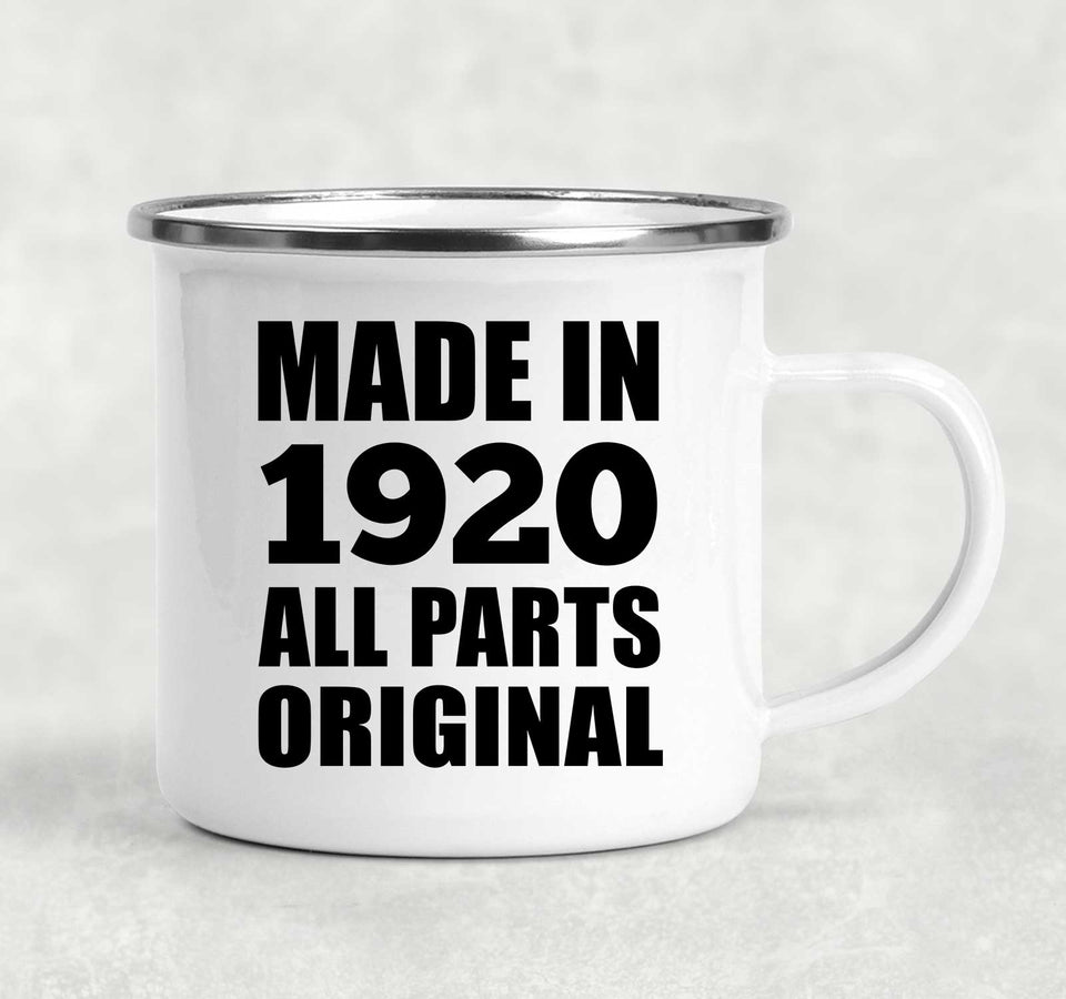 104th Birthday Made in 1920 All Parts Original - 12oz Camping Mug