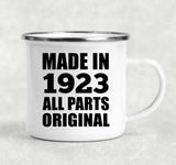 101st Birthday Made in 1923 All Parts Original - 12oz Camping Mug
