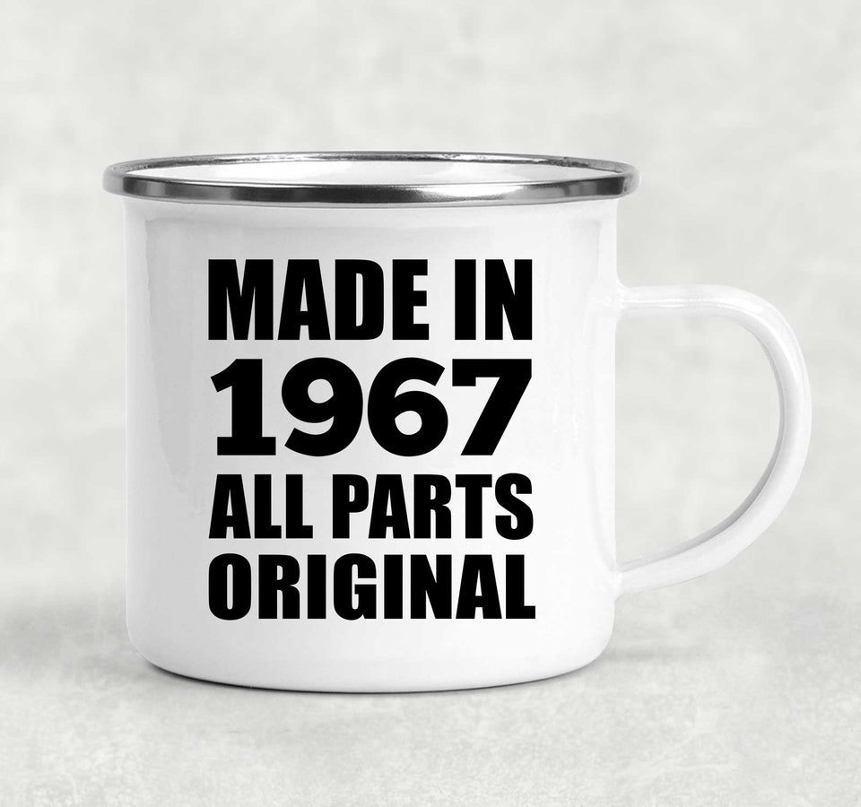 57th Birthday Made in 1967 All Parts Original - 12oz Camping Mug