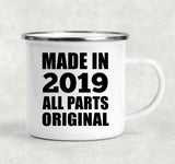 5th Birthday Made in 2019 All Parts Original - 12oz Camping Mug