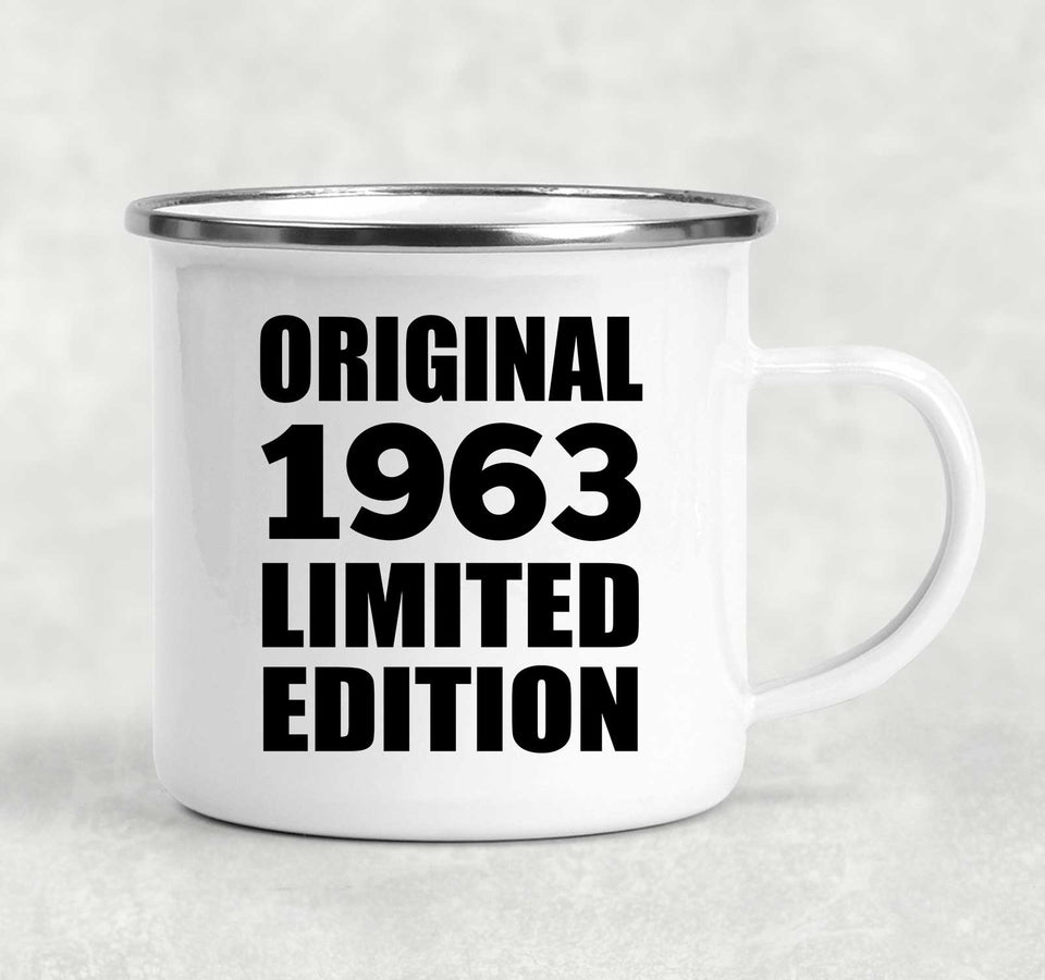 61st Birthday Original 1963 Limited Edition - 12oz Camping Mug