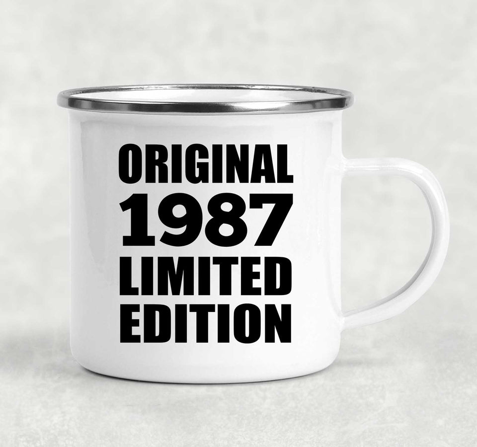 37th Birthday Original 1987 Limited Edition - 12oz Camping Mug